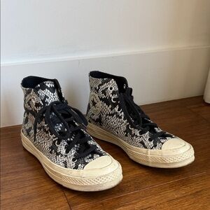 Converse Chuck Taylor All Star Snake Print High Top Sneakers Size 6.5
